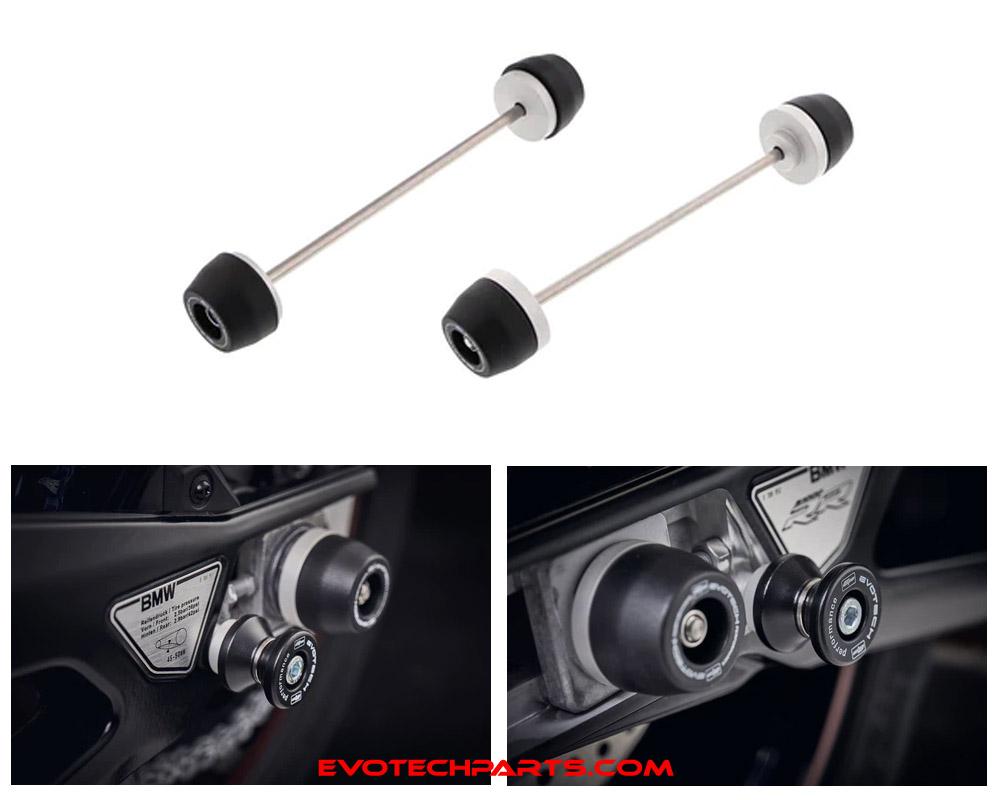 BMW S / M 1000 R/RR front and rear wheel axle protector kit from Evotech  Performance